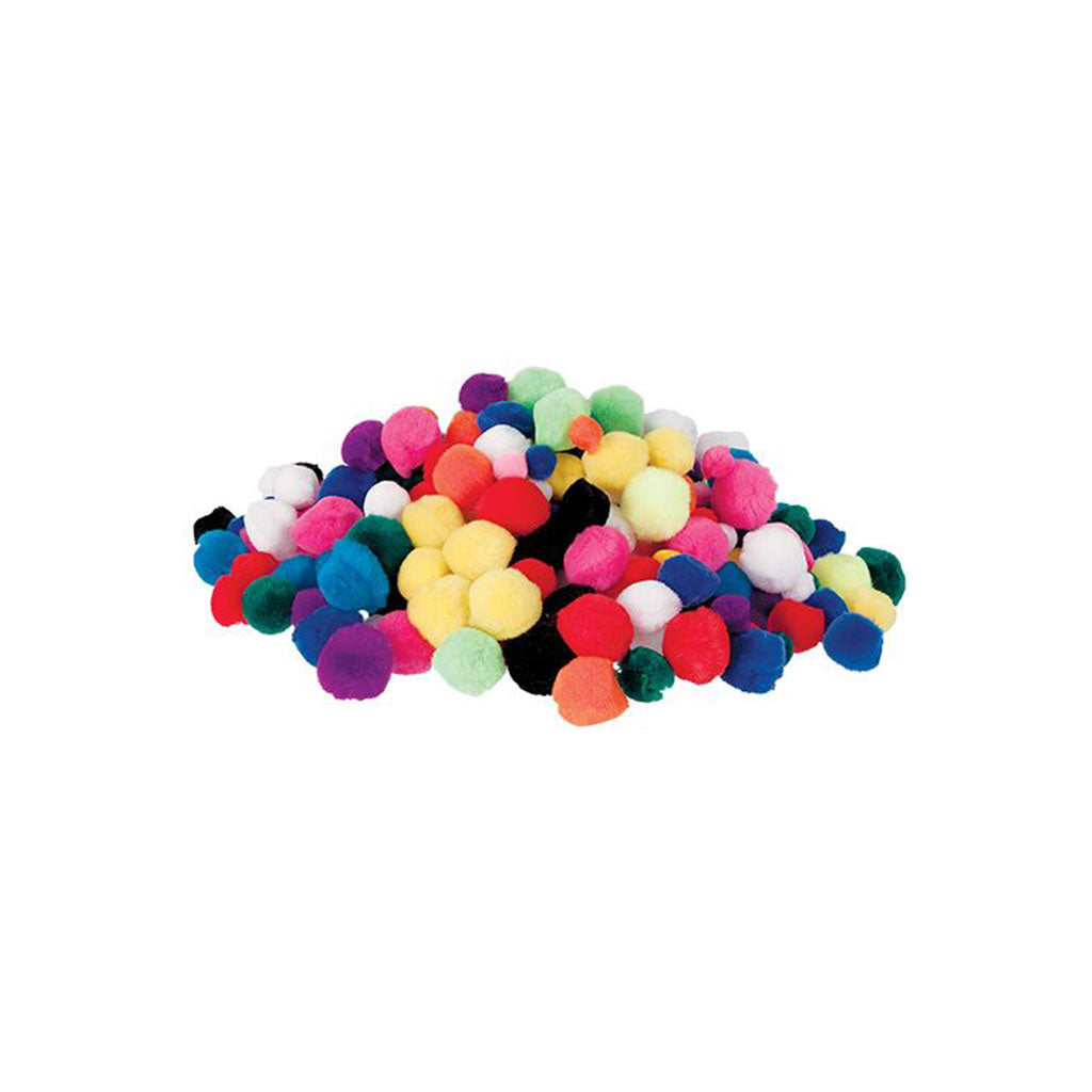 Basics Pom Poms Assorted - Pack of 300 - Educating Kids