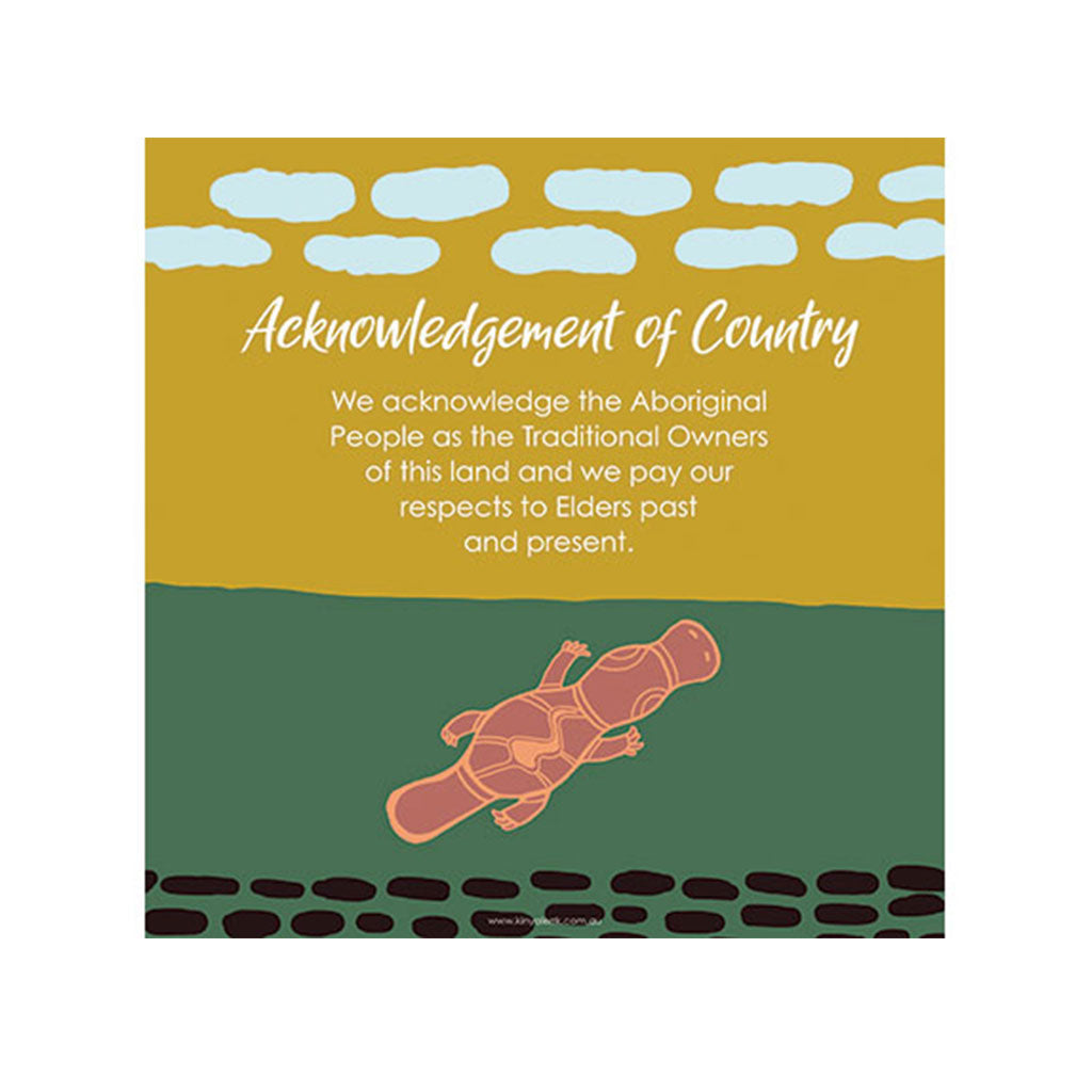 Acknowledgement Plaque 28x28cm Platypus