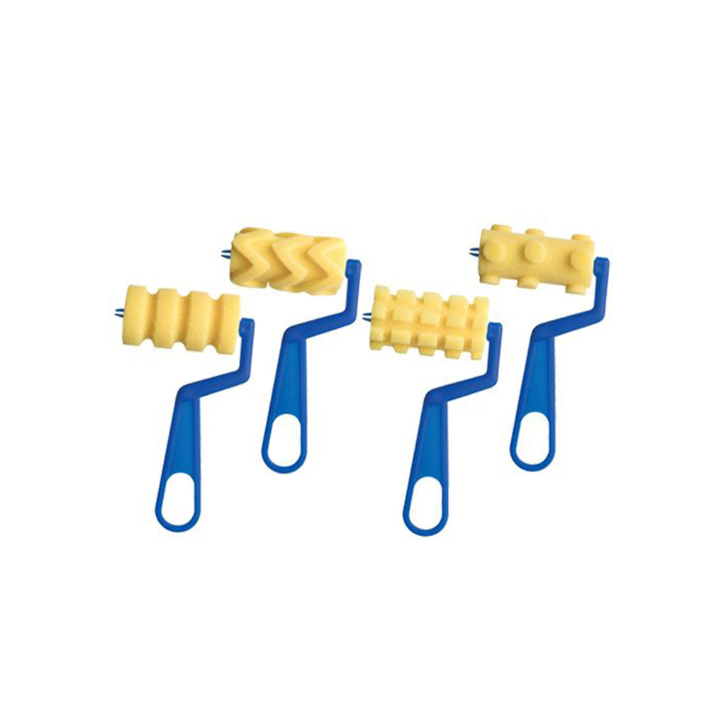 Foam Paint Patterned Rollers - Set of 4