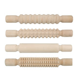 Pattern Rolling Pins Wooden - 4pc