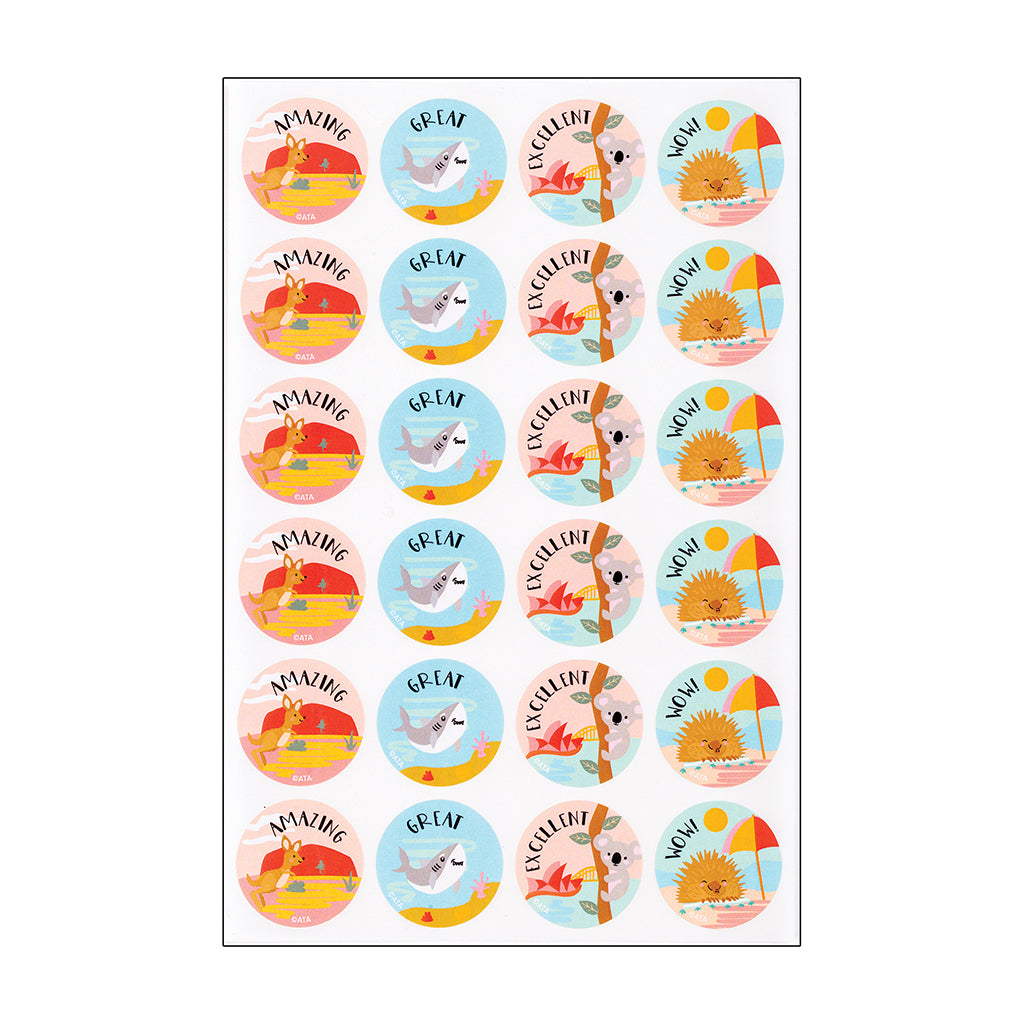 Australiana Merit Stickers