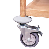 Wood Look 3 Tier Classroom Metal Trolley