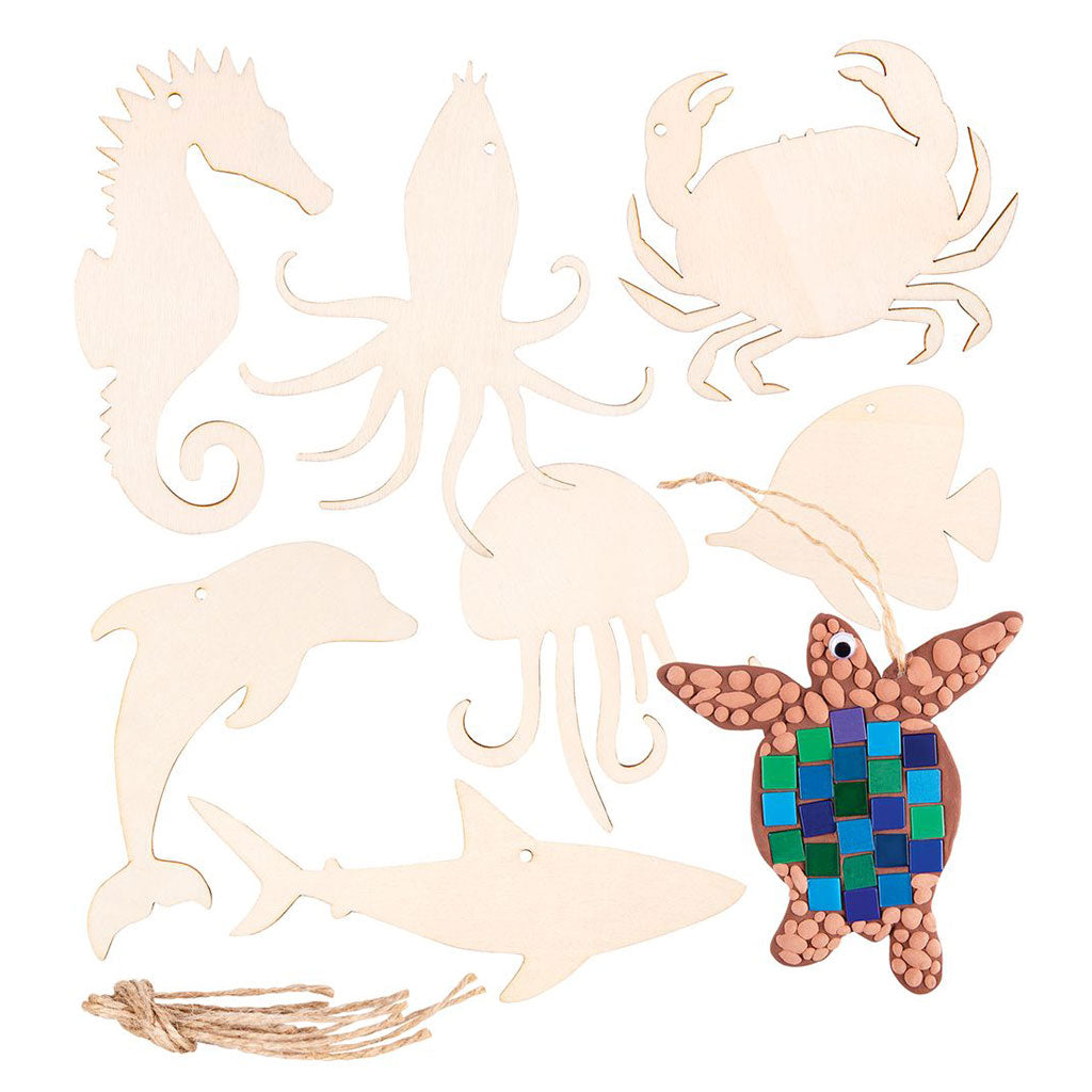 Wooden Australian Sea Creature Shapes - Pack of 24
