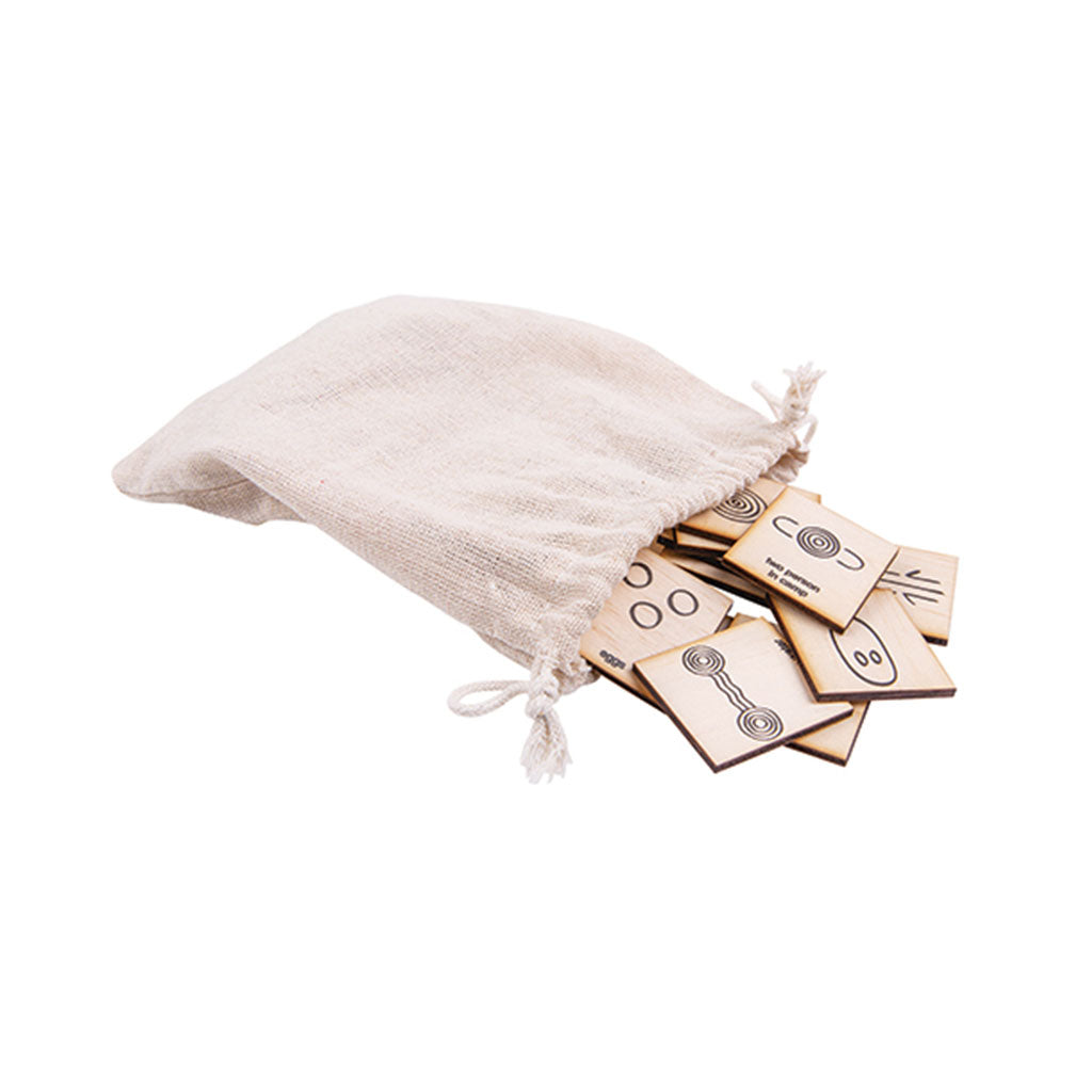 Wooden Aboriginal Symbols 42pc