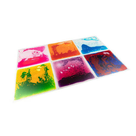 Sensory Liquid Floor Tiles Pack of 6 - Educating Kids