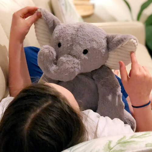 Weighted Cuddly Elephant - Educating Kids