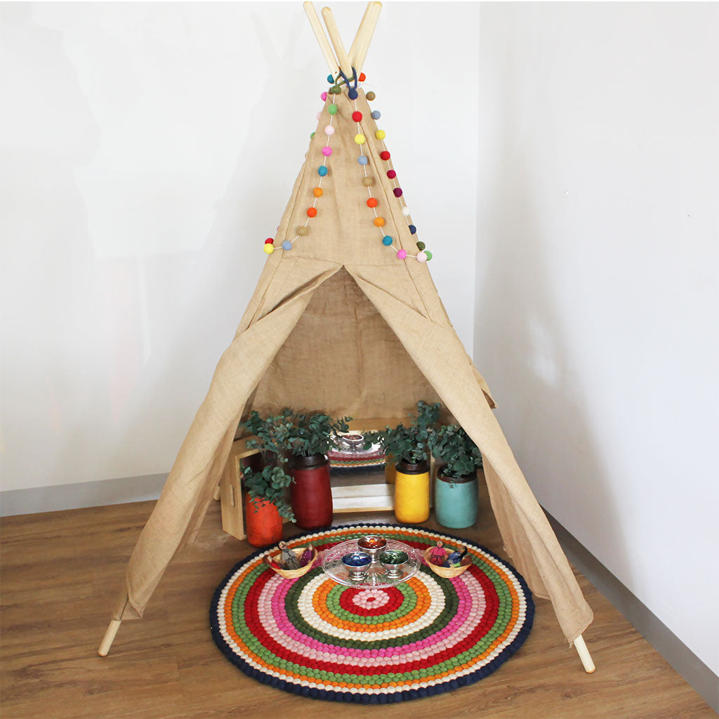 Hessian Teepee - 160cm