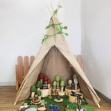 Hessian Teepee - 160cm - Educating Kids