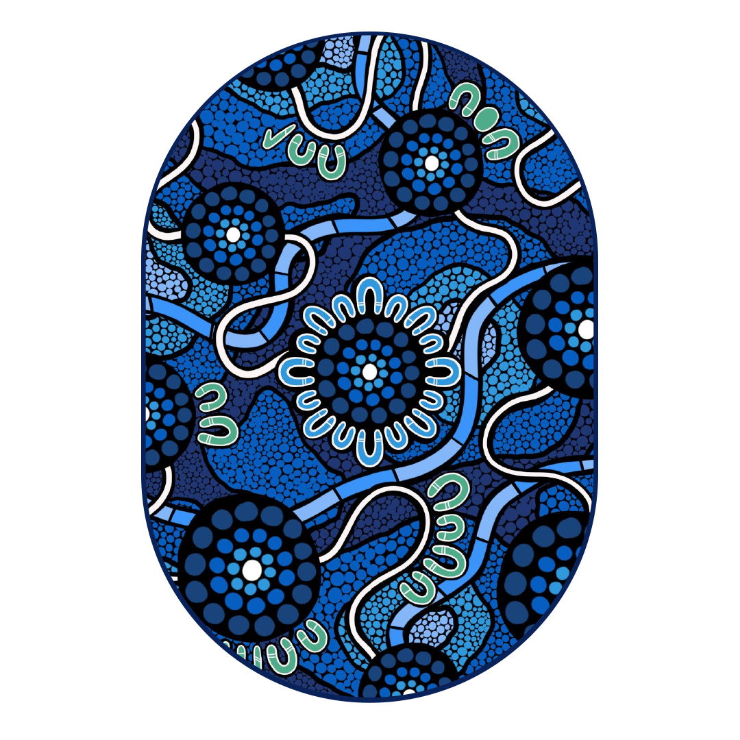 Blue Water Dreaming - Oval Rug (2.7 x 1.8m)