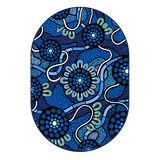 Blue Water Dreaming - Oval Rug (2.7 x 1.8m)