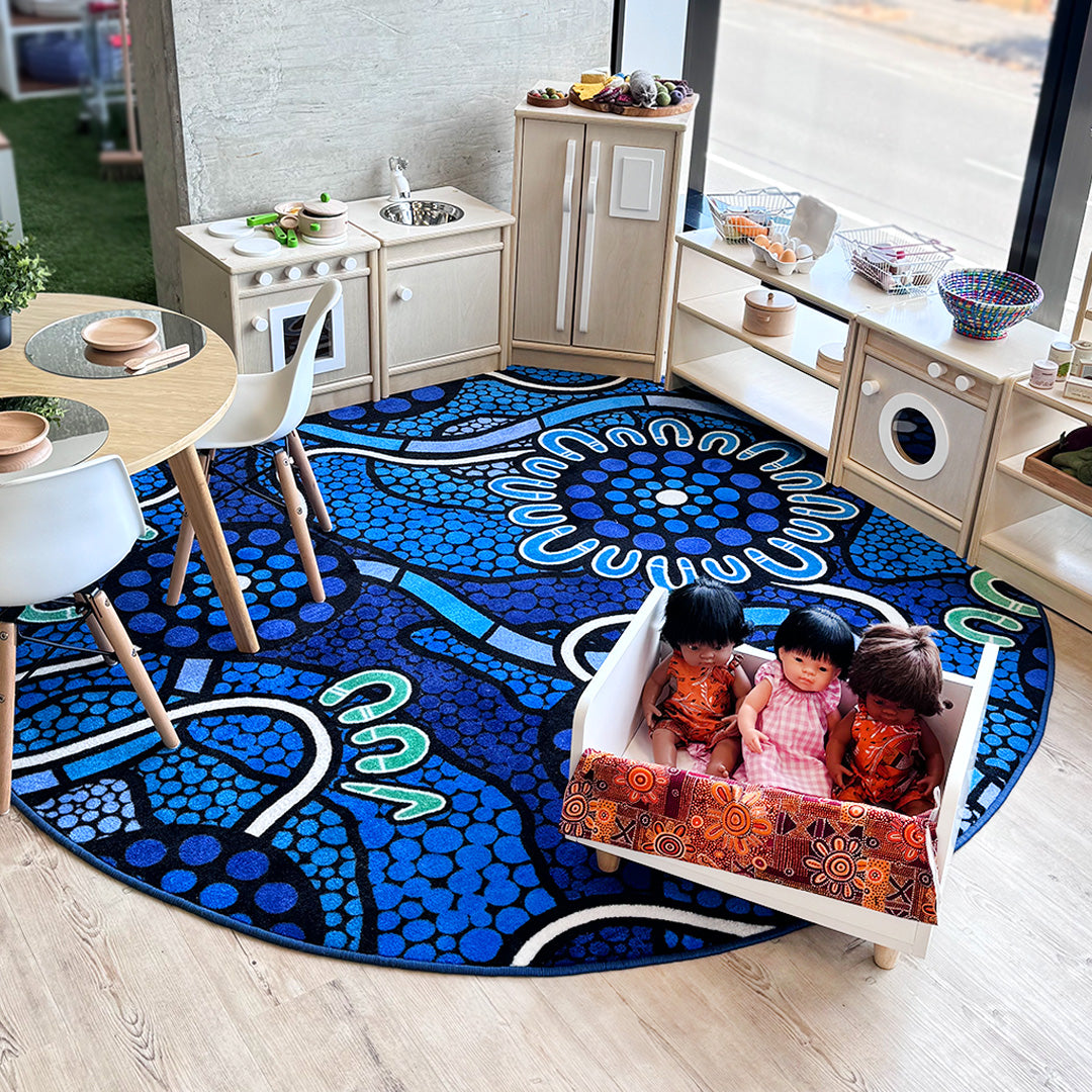 Blue Water Dreaming - Round Rug (2m D)