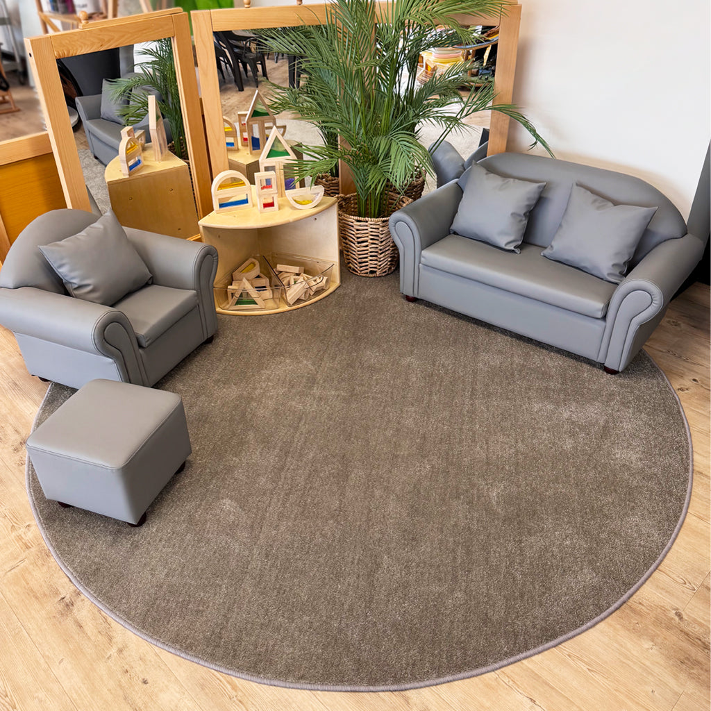 Round Carpet 2m - Grey