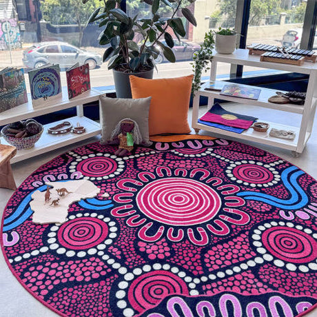 Living with the Land - Round Rug (2m D) - Educating Kids