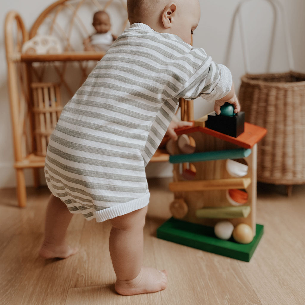 Wooden Ball Rolling House