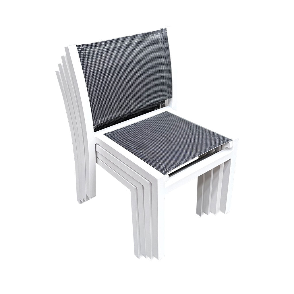 Child Chair - Set of 4 - White/Charcoal