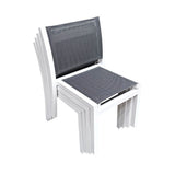 Child Chair - Set of 4 - White/Charcoal