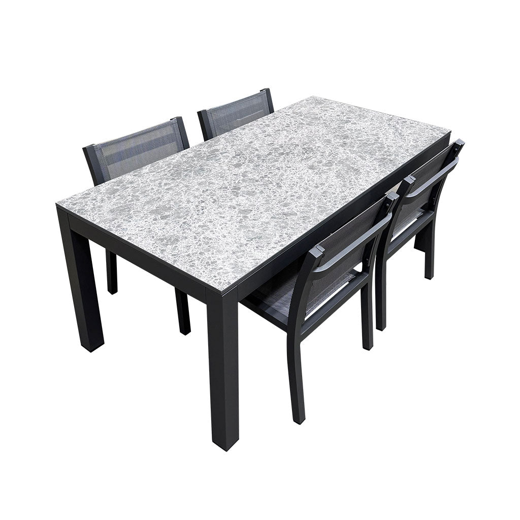 Charcoal Marble Rectangle Table