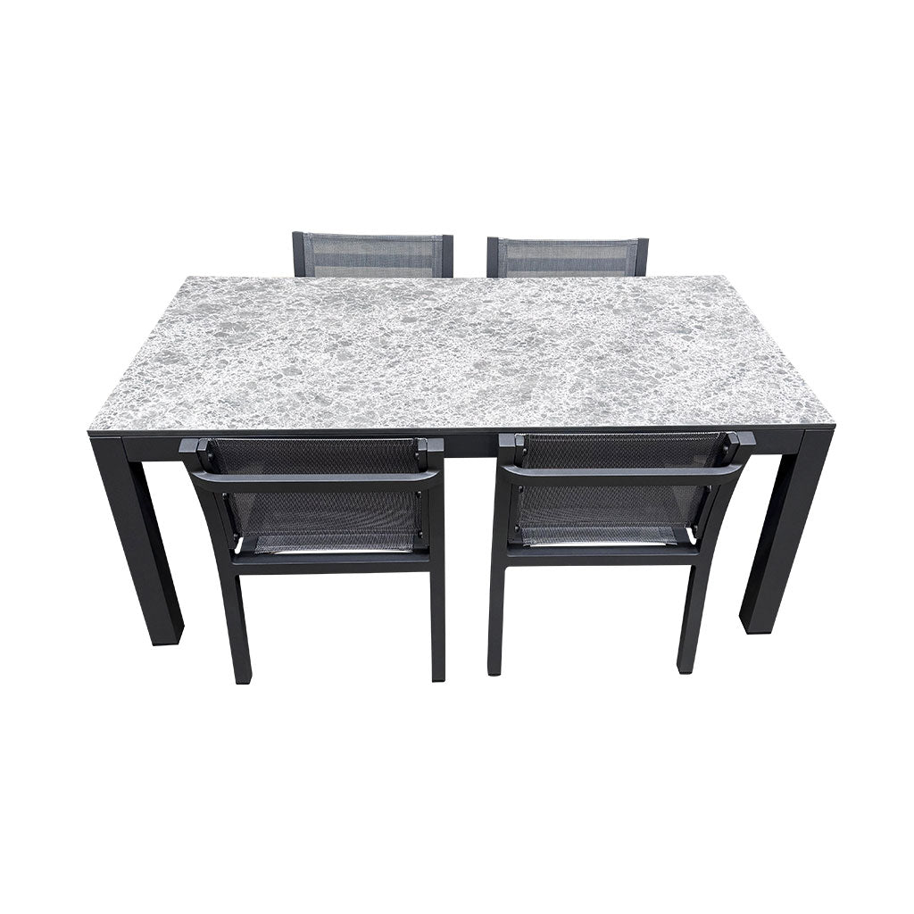 Charcoal Marble Rectangle Table