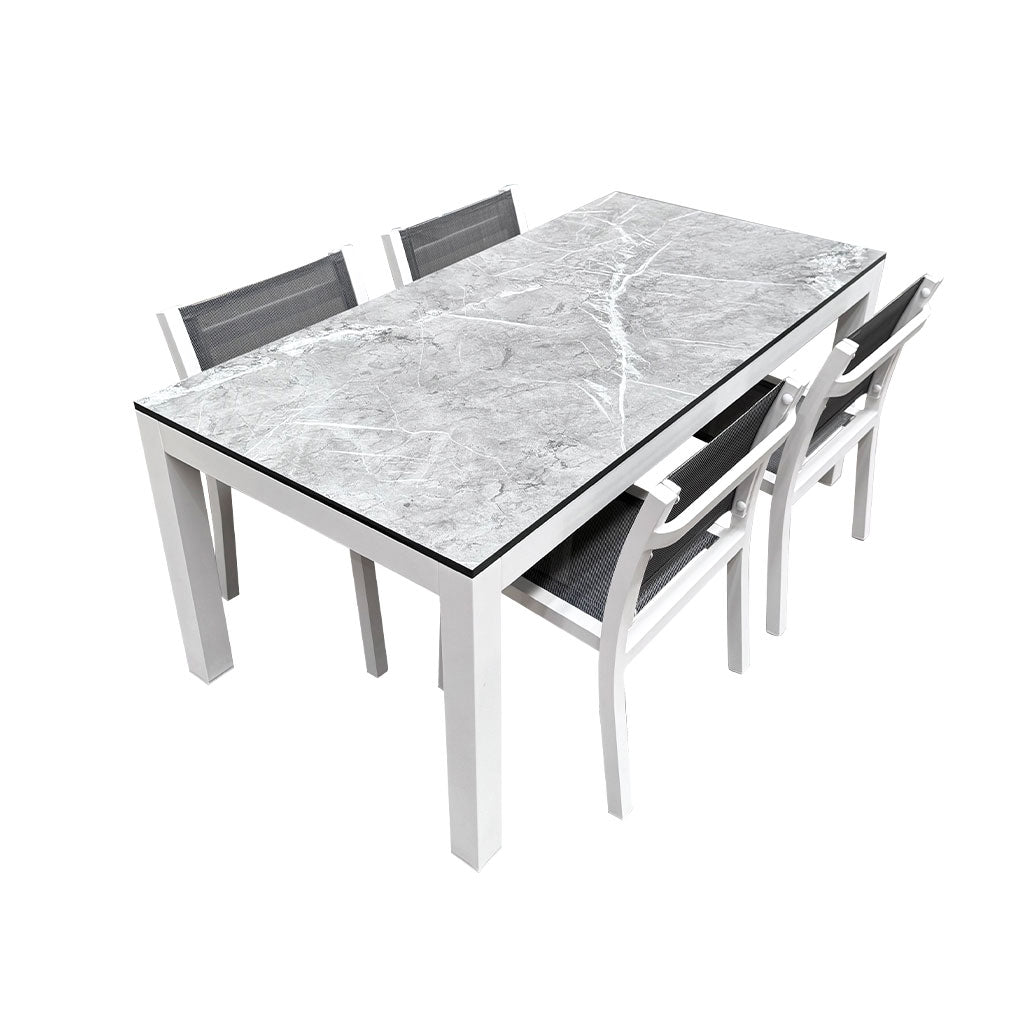 Light Grey Marble Rectangle Table