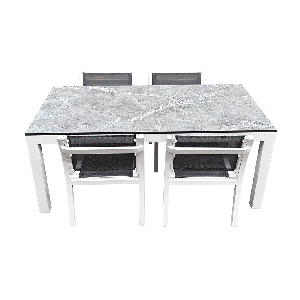 Light Grey Marble Rectangle Table