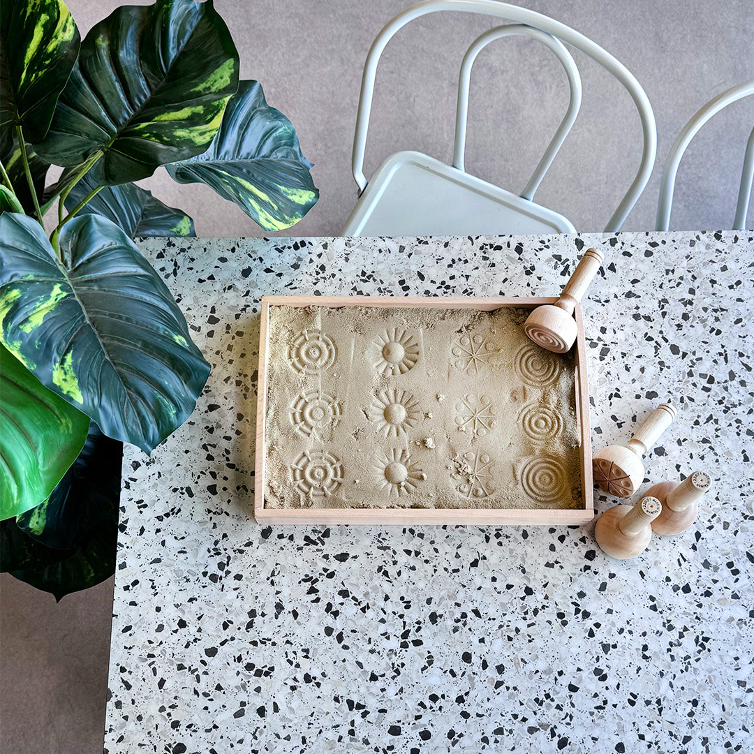 White Terrazzo Square Table