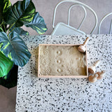 White Terrazzo Square Table