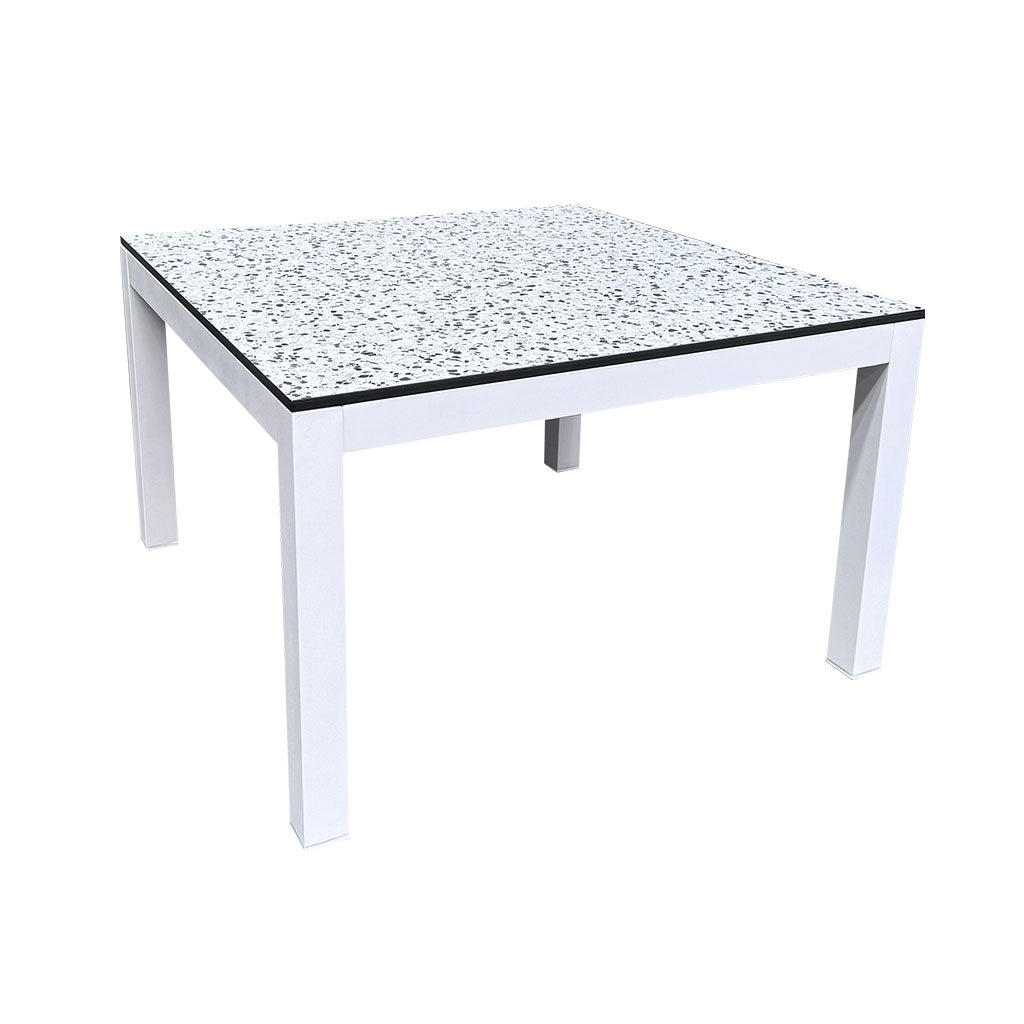 White Terrazzo Square Table