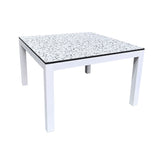 White Terrazzo Square Table