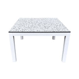 White Terrazzo Square Table