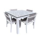 White Terrazzo Square Table