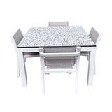 White Terrazzo Square Table