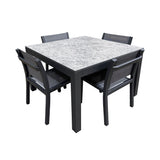 Charcoal Marble Square Table