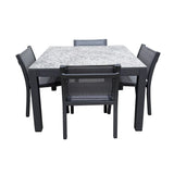 Charcoal Marble Square Table
