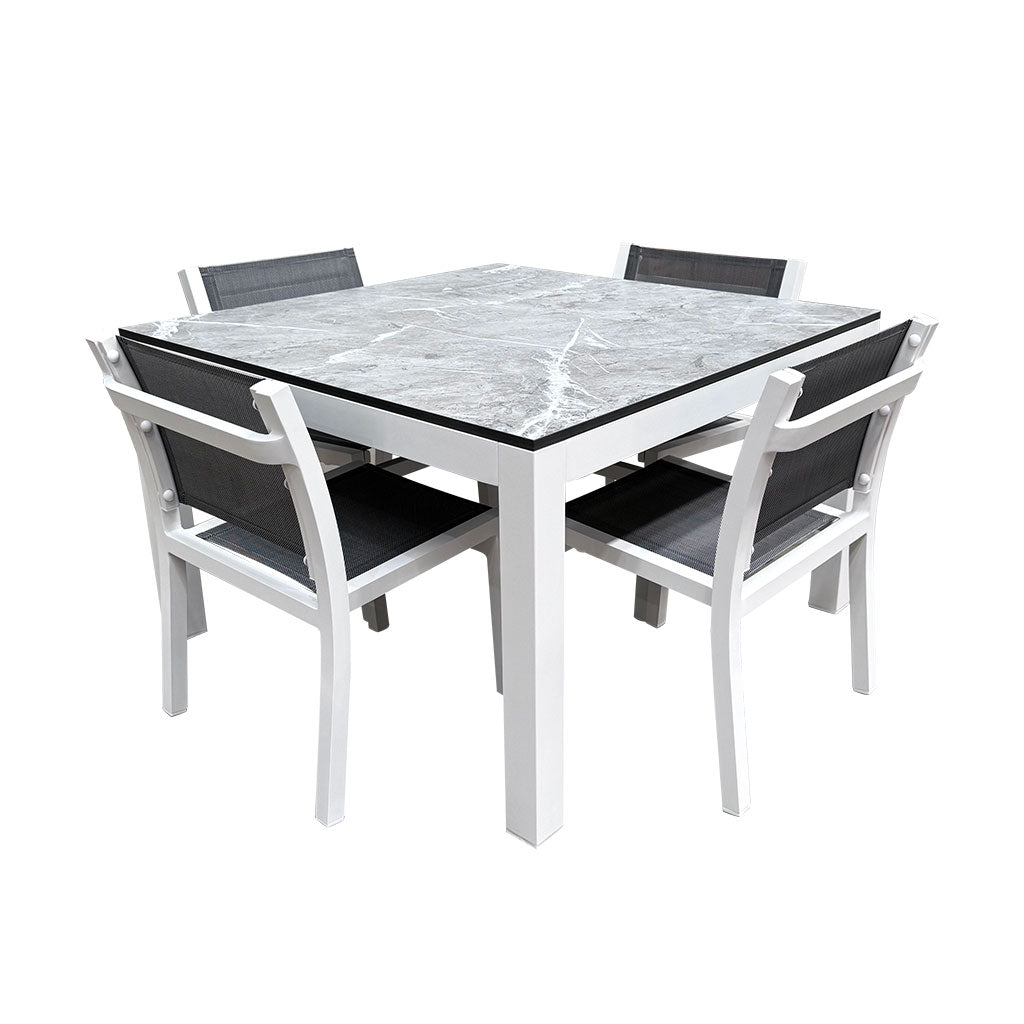 Light Grey Marble Square Table