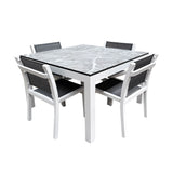 Light Grey Marble Square Table