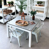 Light Grey Marble Square Table