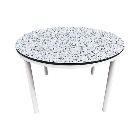 White Terrazzo Round Table
