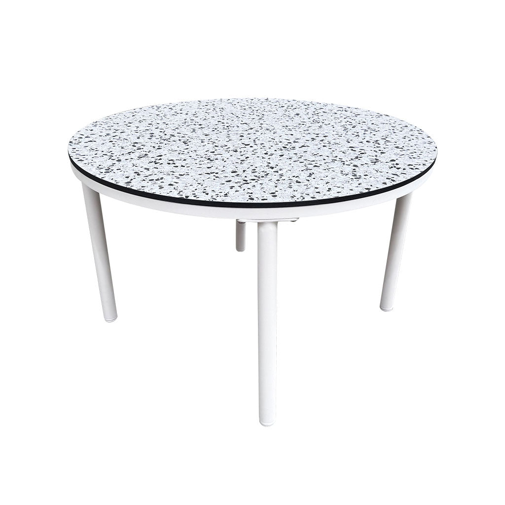 White Terrazzo Round Table