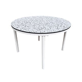 White Terrazzo Round Table