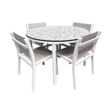 White Terrazzo Round Table