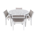 White Terrazzo Round Table