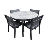 Charcoal Marble Round Table