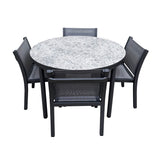 Charcoal Marble Round Table