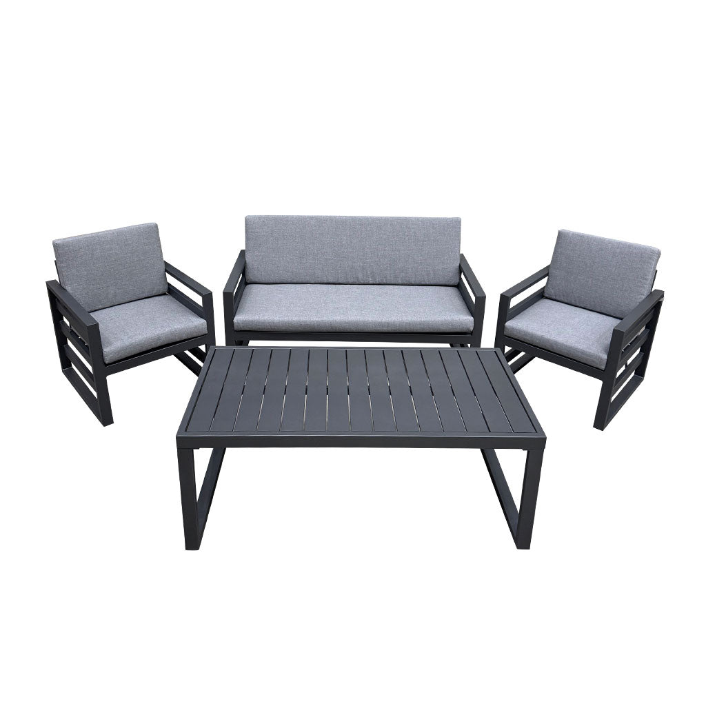 Outdoor Lounge Set & Table - Charcoal