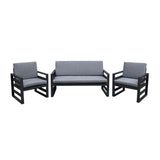 Outdoor Lounge Set & Table - Charcoal