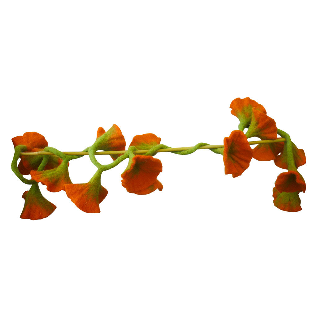 Felt Orange Hibiscus Bunting