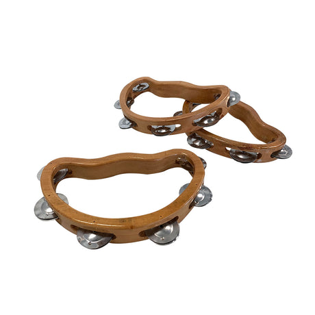 Wooden Tambourine Medium - Set of 3