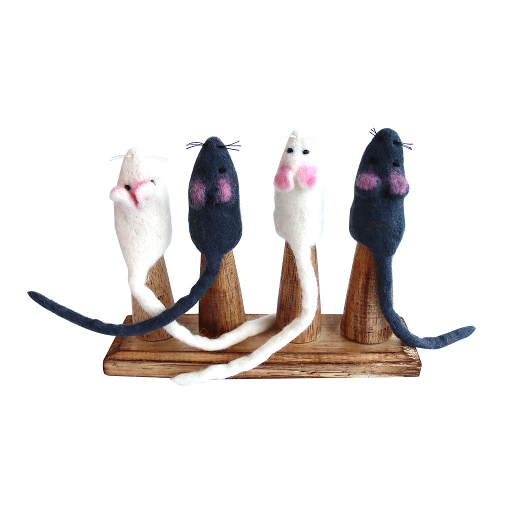 Wooden Finger Puppet Stand