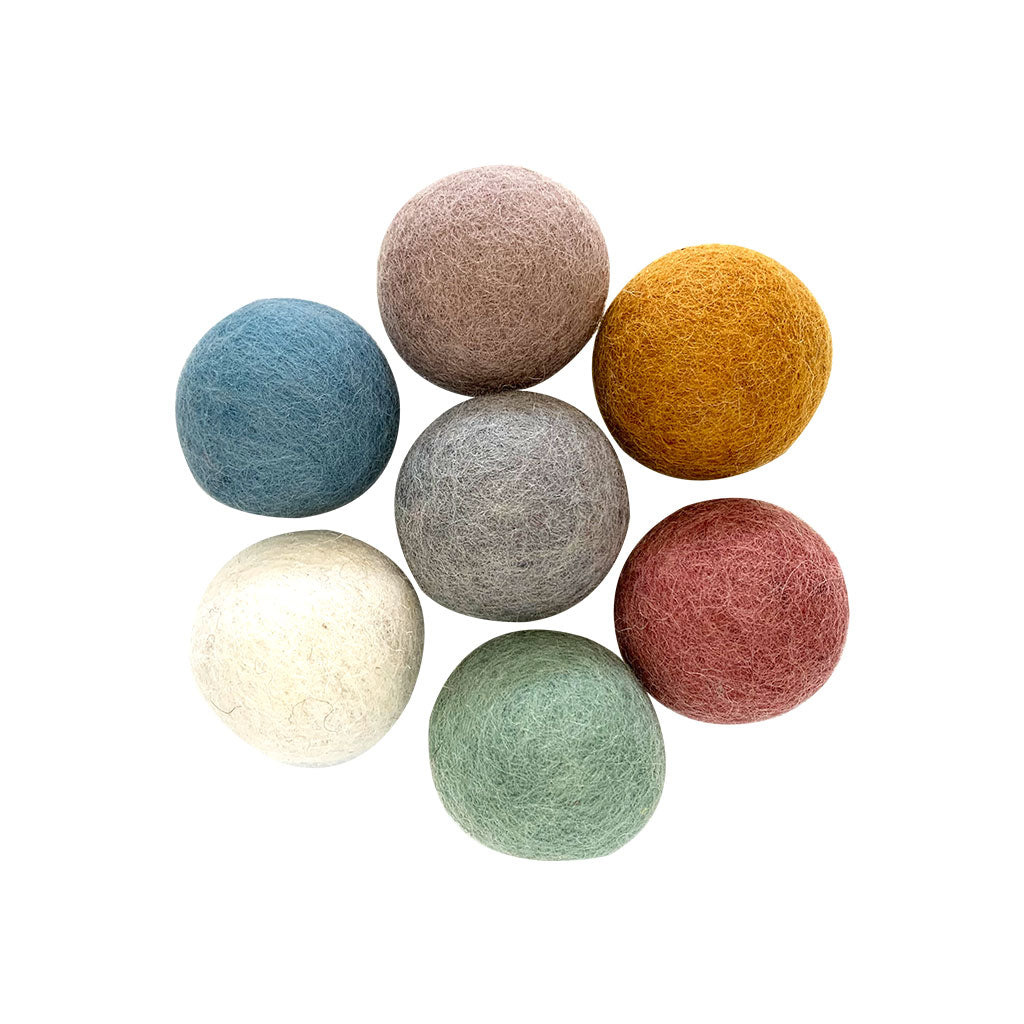 Earth Felt Balls 5cm - 7pc