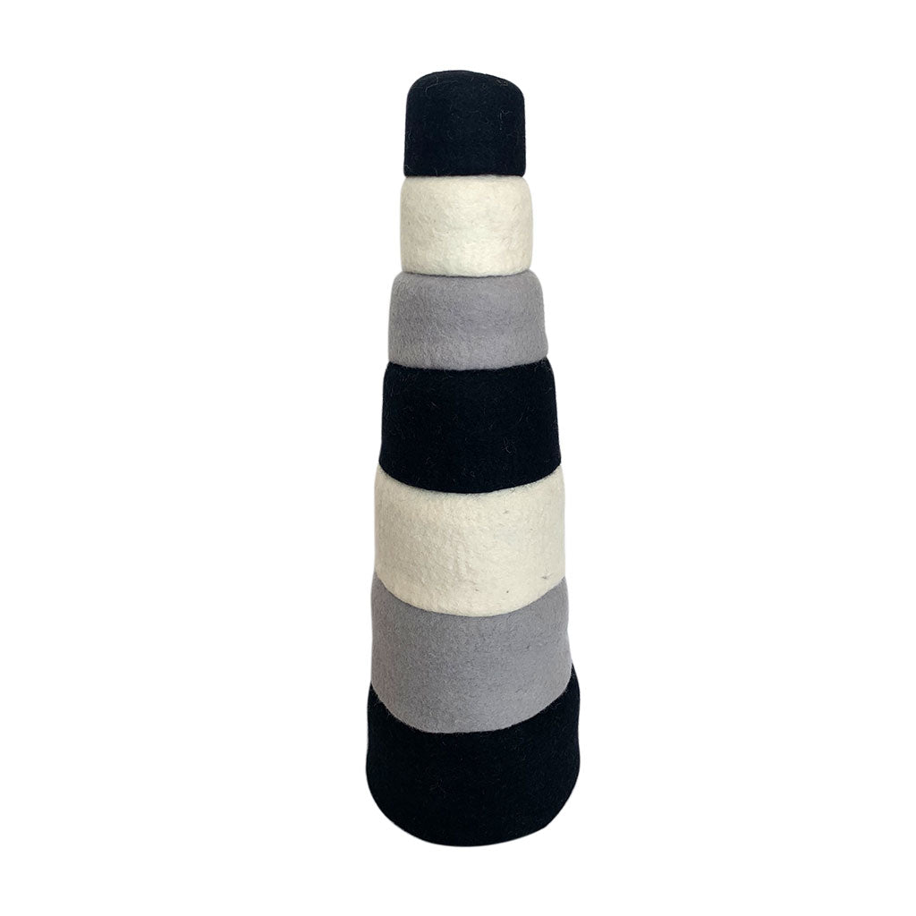 Achromatic Felt Nesting Bowls - 7pc